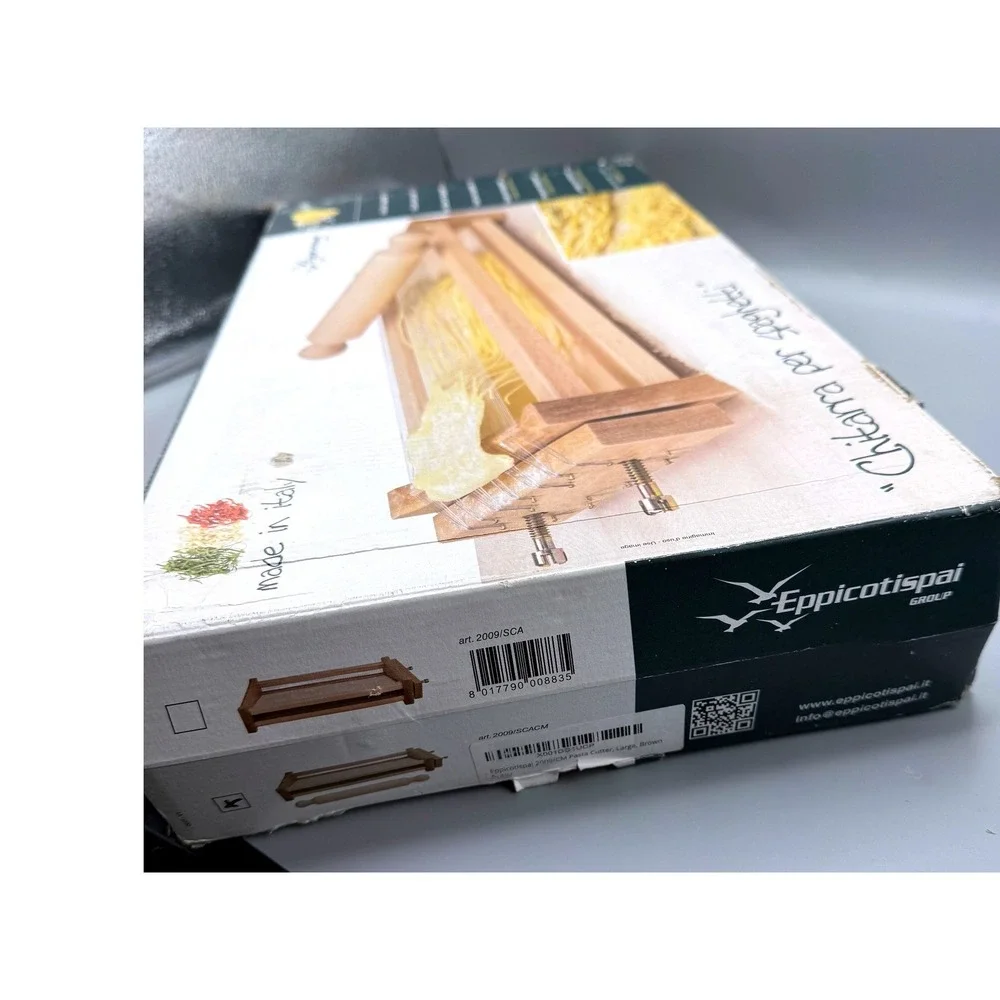 Eppicotispai Chitarra Pasta Cutter Beechwood Double Sided Spaghetti Tagliatelle